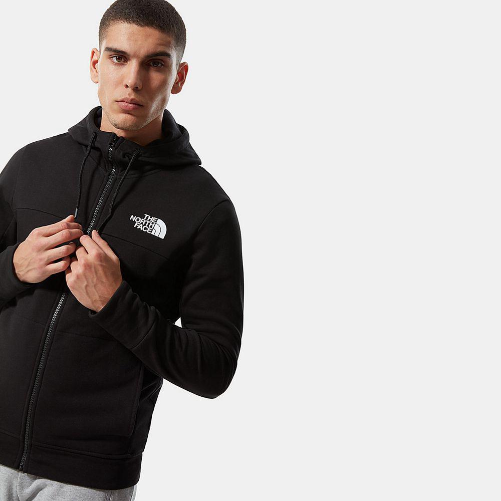 The North Face Himalayan Full Zip Ανδρικα Φούτερ Hoodie - Μαυρα (UELW43158)